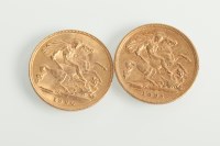 Lot 1072 - TWO HALF SOVEREIGNS DATED 1895 AND 1900