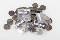 Lot 1082 - LARGE LOT OF SILVER AND BRONZE COINS possibly...