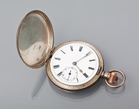 Lot 1085 - SILVER FULL HUNTER POCKET WATCH the white...