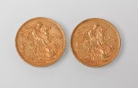 Lot 1090 - TWO SOVEREIGNS DATED 1892 AND 1893