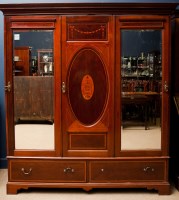 Lot 468 - LATE VICTORIAN SHERATON REVIVAL MARQUETRY...