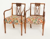 Lot 494 - LATE VICTORIAN SET OF EIGHT SHERATON STYLE...