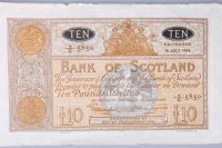 Lot 1783 - BANK OF SCOTLAND £10 BANKNOTE Edinburgh 16th...