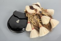 Lot 522 - BADGER HEAD FUR SPORRAN with glass eyes, six...