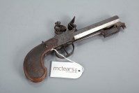 Lot 564 - EARLY 19TH BELGIAN FLINTLOCK BAYONET PISTOL...