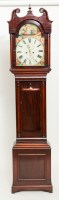 Lot 270 - VICTORIAN MAHOGANY LONGCASE CLOCK with arched...