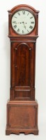 Lot 283 - REGENCY MAHOGANY DRUMHEAD LONGCASE CLOCK maker...