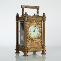 Lot 287 - FRENCH RICHARD & CO. BRASS CARRIAGE CLOCK with...