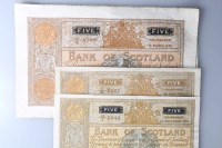 Lot 1800 - COLLECTION OF BANK OF SCOTLAND £5 BANKNOTES...