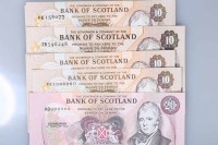 Lot 1803 - SIX BANK OF SCOTLAND BANKNOTES comprising a...