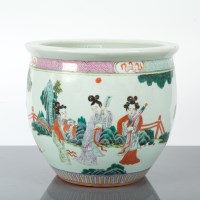 Lot 91 - CHINESE FAMILLE ROSE PLANTER decorated with...