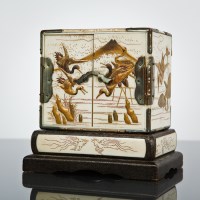 Lot 92 - JAPANESE IVORY SHIBAYAMA MINIATURE CABINET...