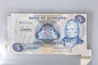 Lot 1808 - CUTTING ERROR: TWO BANK OF SCOTLAND £5...