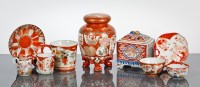 Lot 121 - JAPANESE KUTANI LIDDED JAR, IMARI CENSER AND...