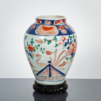 Lot 131 - JAPANESE IMARI VASE with floral and bird...