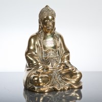 Lot 171 - CHINESE BRONZE BUDDHA in seated position, 26cm...