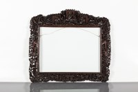 Lot 173 - CHINESE CARVED WOOD FRAME elaborately carved...