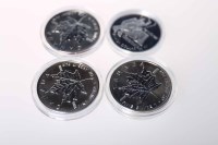 Lot 1825 - SIX CANADIAN SILVER 5 DOLLAR COINS AND TWO...