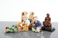 Lot 229 - TWO CHINESE CERAMIC FIGURES, TWO COMPOSITION...