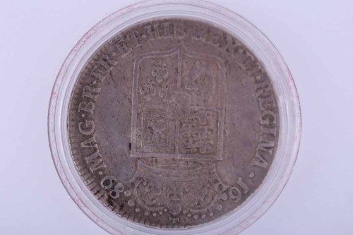 Lot 1841 - WILLIAM AND MARY HALF CROWN DATED 1689