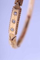 Lot 1865 - VICTORIAN STYLE DIAMOND SET BANGLE with...