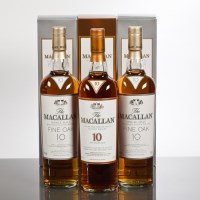 Lot 892 - THE MACALLAN FINE OAK 10 YEAR OLD Single...