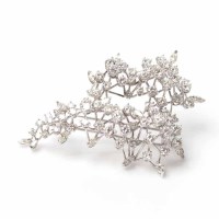 Lot 1882 - DIAMOND SPRAY BROOCH of openwork form, set...