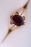 Lot 1887 - GENTLEMAN'S NINE CARAT GOLD GARNET SET DRESS...