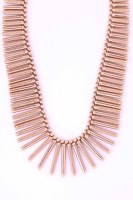 Lot 1888 - EIGHTEEN CARAT GOLD FRINGE NECKLACE marked for...