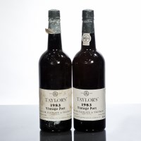 Lot 982 - TAYLOR'S 1983 VINTAGE PORT (2) Bottled 1985....