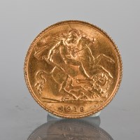 Lot 1026 - HALF SOVEREIGN DATED 1913