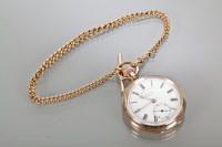 Lot 1031 - OPEN FACED POCKET WATCH FROM THE LANCASHIRE...