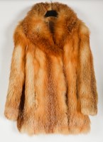 Lot 371 - LADY'S RED FOX FUR JACKET with hidden clasps...