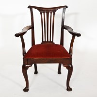 Lot 409 - EARLY 19TH CENTURY MAHOGANY ARMCHAIR with...