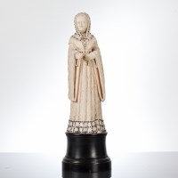 Lot 417 - 19TH CENTURY FRENCH DIEPPE GEM ENCRUSTED IVORY...