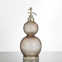 Lot 423 - FRENCH D'FEVRE SIPHON of gourd shape, 48cm high