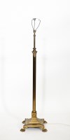 Lot 457 - 1920'S BRASS CORINTHIAN COLUMN STANDARD LAMP...
