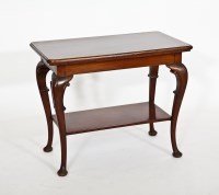 Lot 462 - VICTORIAN MAHOGANY TWO TIER TABLE with...