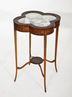 Lot 463 - SHERATON REVIVAL PAINTED SATINWOOD BIJOUTERIE...