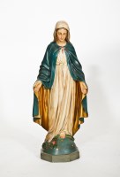 Lot 475 - 20TH CENTURY PAINTED PLASTER FIGURE OF THE...