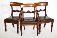 Lot 482 - REGENCY HARLEQUIN SET OF FIVE ROSEWOOD DINING...
