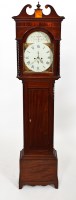 Lot 251 - VICTORIAN MAHOGANY LONGCASE CLOCK with arched...