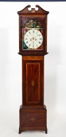 Lot 253 - VICTORIAN BURR ELM AND MAHOGANY LONGCASE CLOCK...