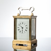 Lot 259 - 20TH CENTURY FRENCH BRASS CARRIAGE CLOCK with...