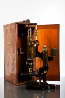 Lot 299 - EARLY 20TH CENTURY MONOCULAR MICROSCOPE makers...