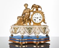 Lot 317 - 19TH CENTURY FRENCH BRASS CHAMPLEVE ENAMEL...