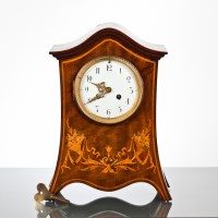 Lot 323 - LATE VICTORIAN MAHOGANY FLORAL MARQUETRY...