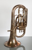 Lot 330 - TENOR HORN BY EXCELSIOR & SONS 52cm high