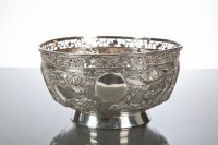 Lot 85 - CHINESE SILVER BOWL of circular form, with...