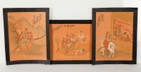 Lot 92 - FIVE CHINESE PAINTINGS ON SILK each depicting...